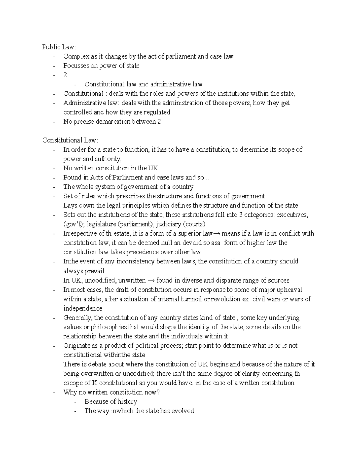 Public law-lec- 1- Constitutional Law - Public Law: - Complex as it ...