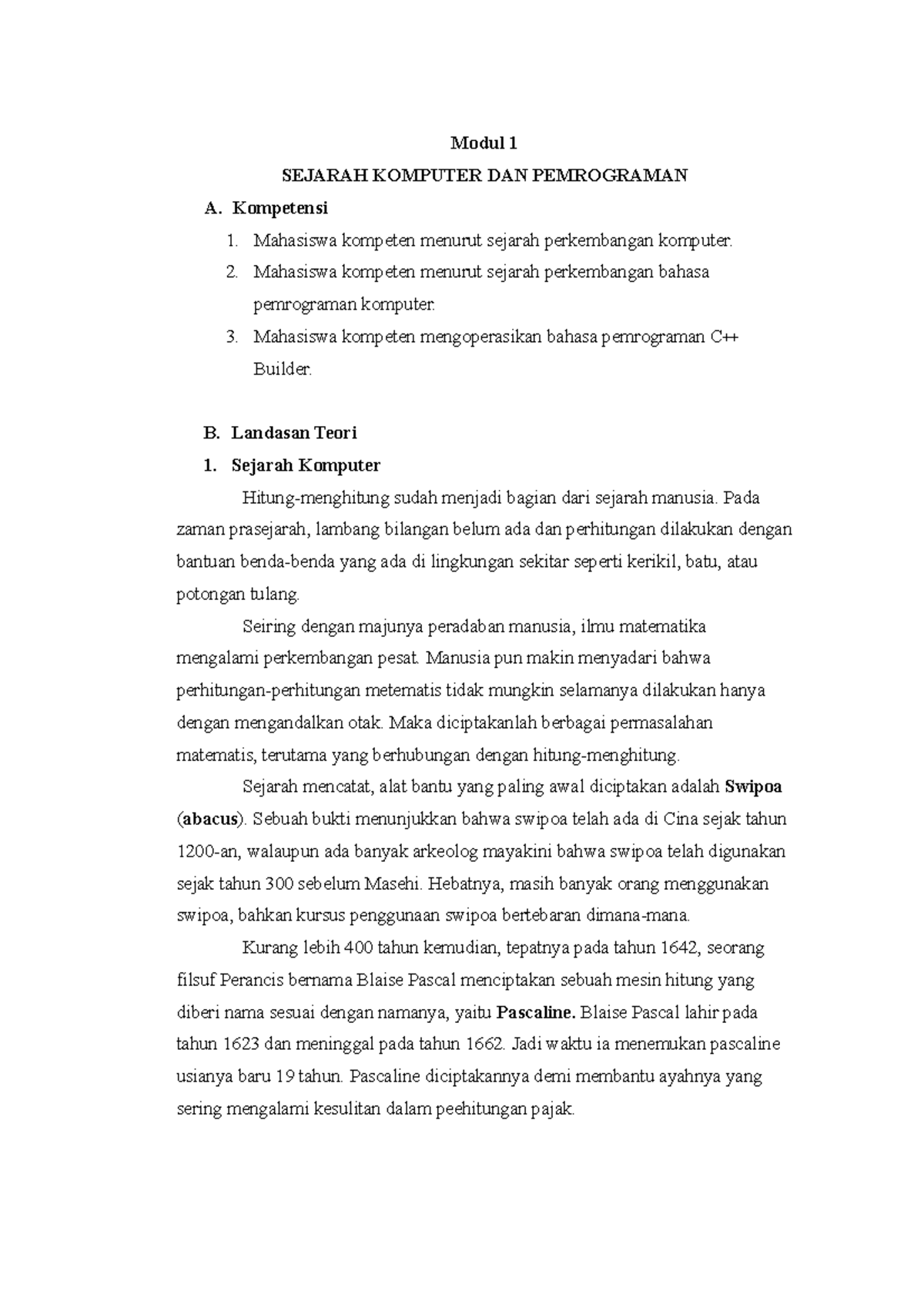 Modul 1 Sejarah Perkembangan Komputer Dan Bahasa Pemrograman - Modul 1 ...