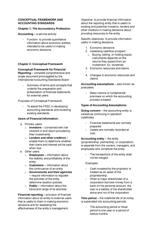 CFAS - Conceptual Framework And Accounting Standards - CONCEPTUAL ...