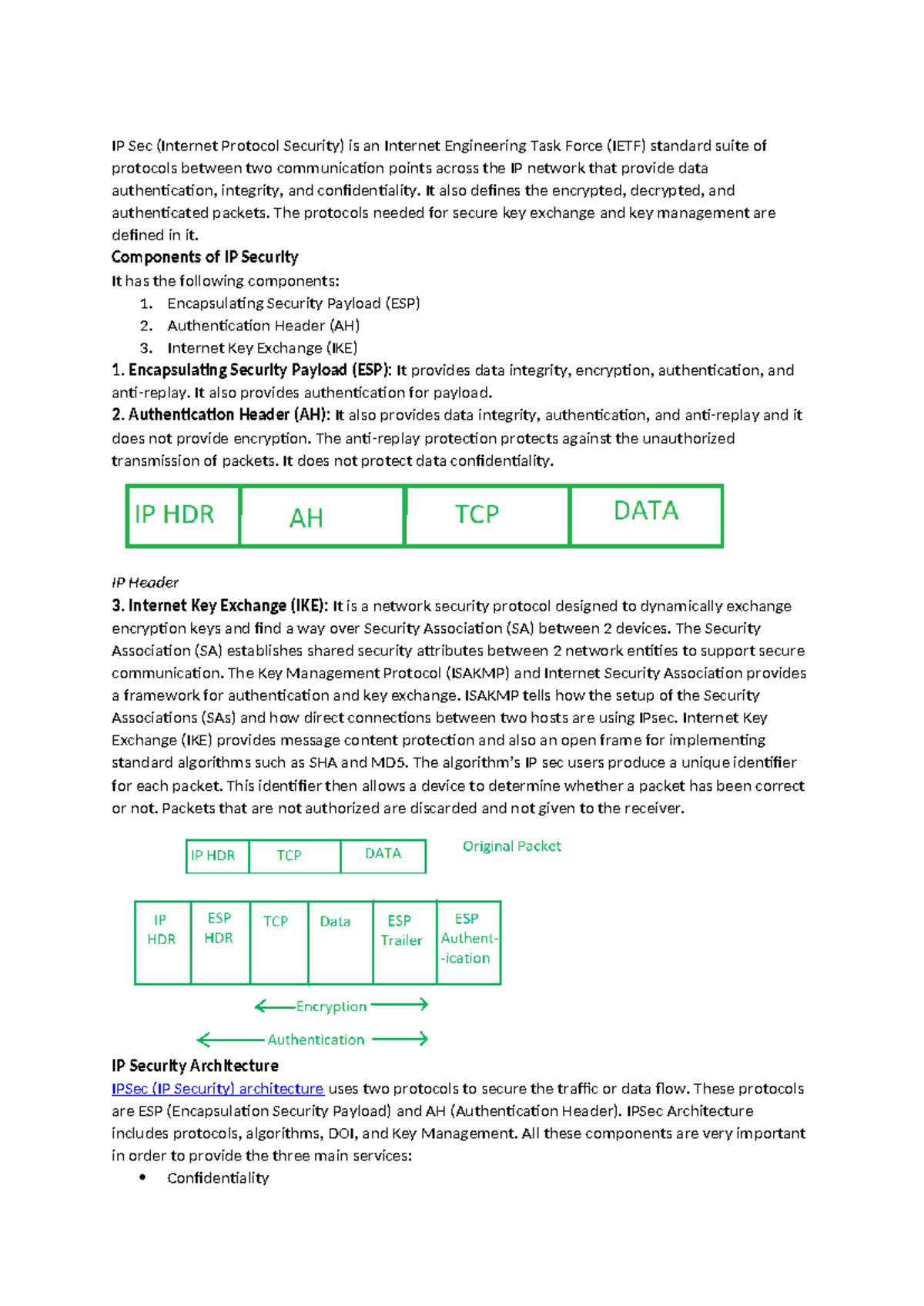 New Microsoft Word Document - IP Sec (Internet Protocol Security) is an ...