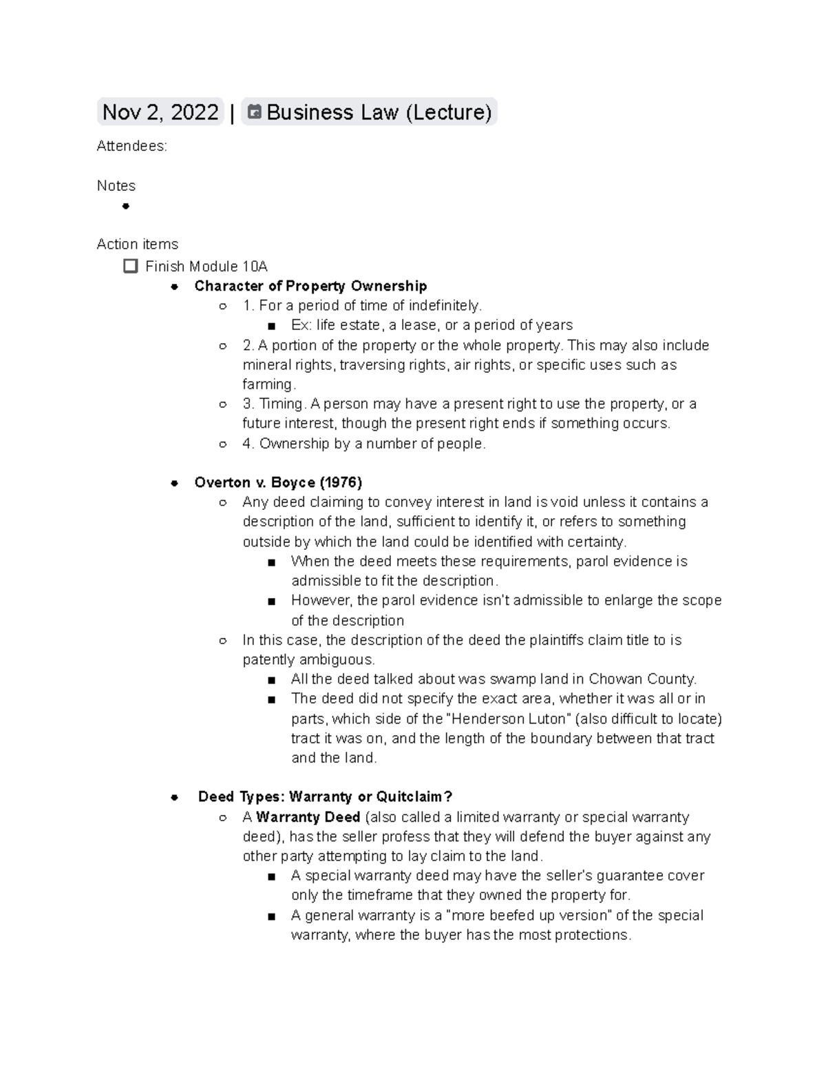 Notes - Business Law (Lecture) 35-38 - Nov 2, 2022 | Business Law ...