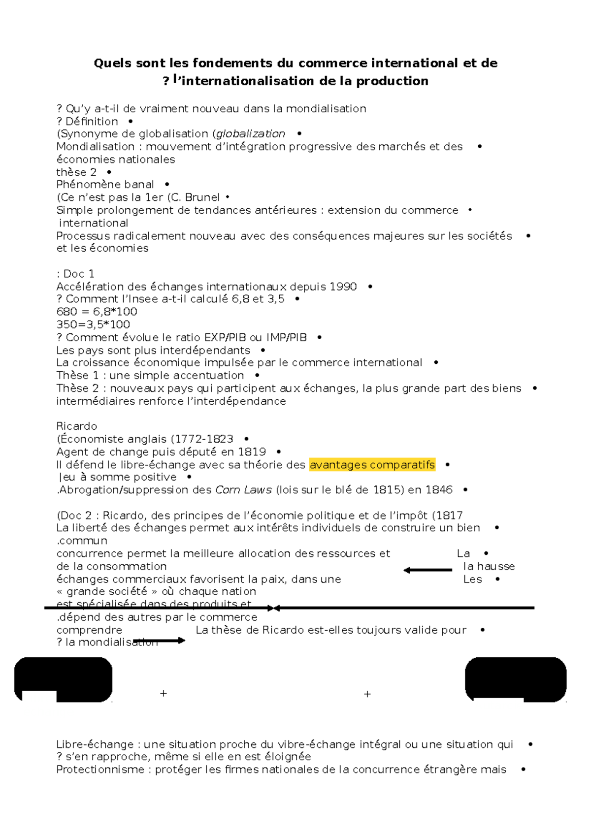 Quels Sont Les Fondements Du Commerce International Dissertation Corrigé Quels sont les fondements du commerce international et de  l'internationalisation de la production - Studocu