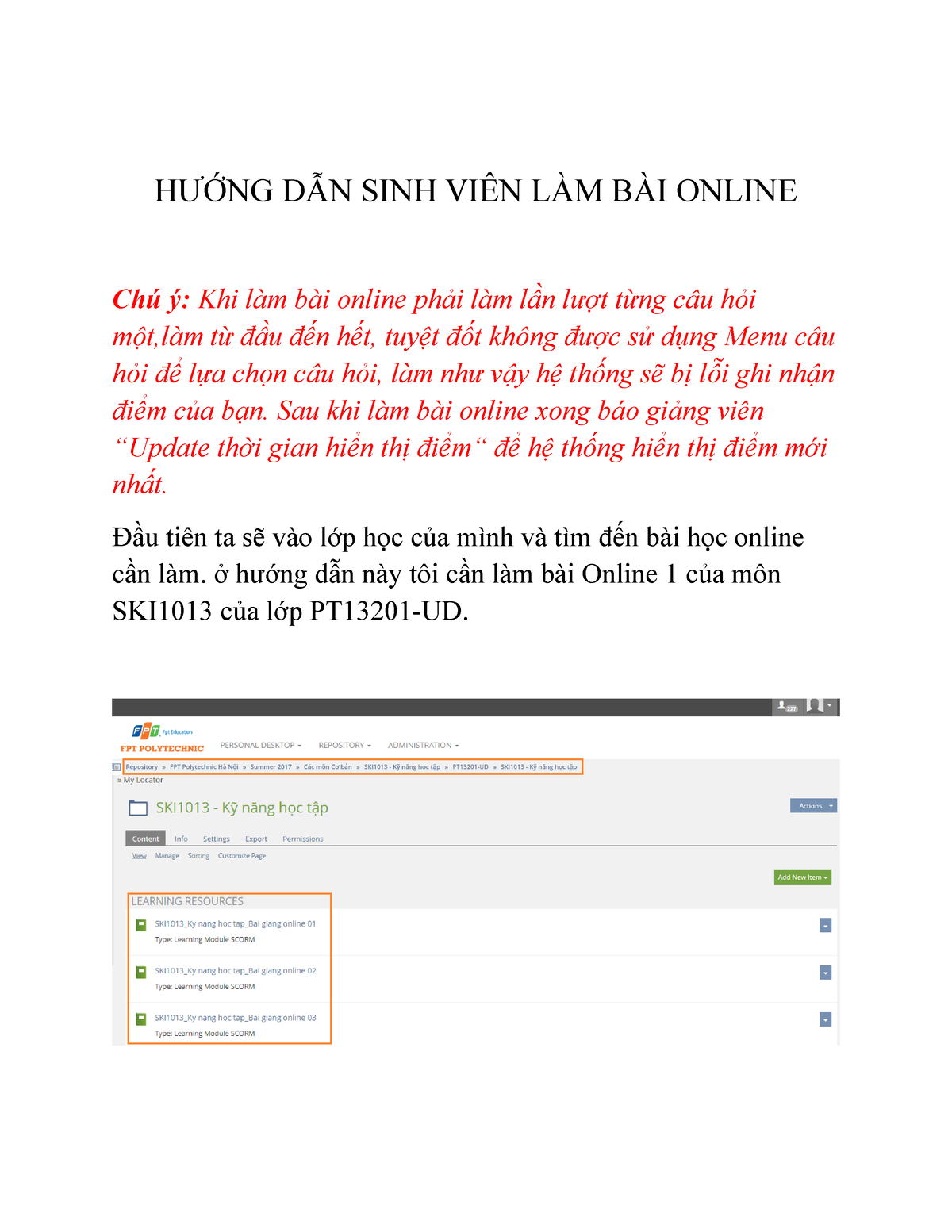 H Ng D N Sinh Vien Lam Bai Online - HƯỚNG DẪN SINH VIÊN LÀM BÀI ONLINE ...