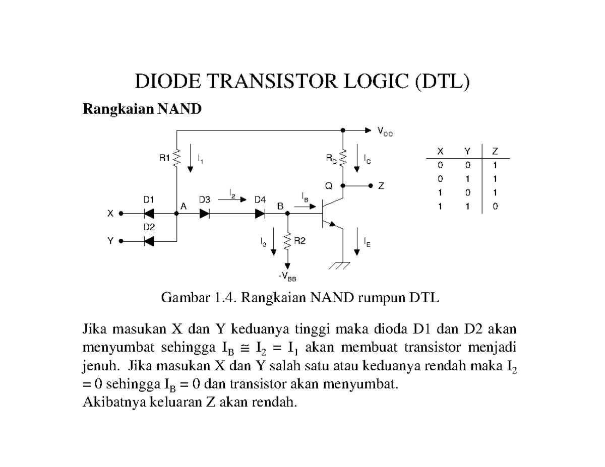 Tke slide diode transistor logic atau dtl DIODE TRANSISTOR LOGIC (DTL
