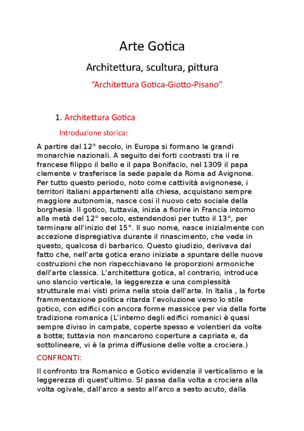 Arte Gotica - Arte Gotica Architettura, Scultura, Pittura “Architettura ...