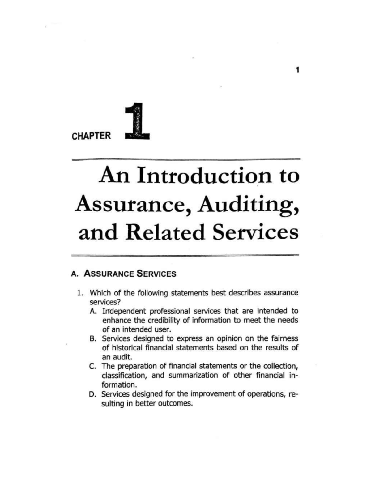 AT - ch1 (Roque) - for second year students - Auditing - Studocu
