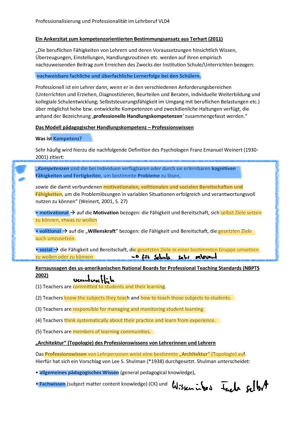 VL04 Kompetenztheoretischer Ansatz - Ein Ankerzitat zum