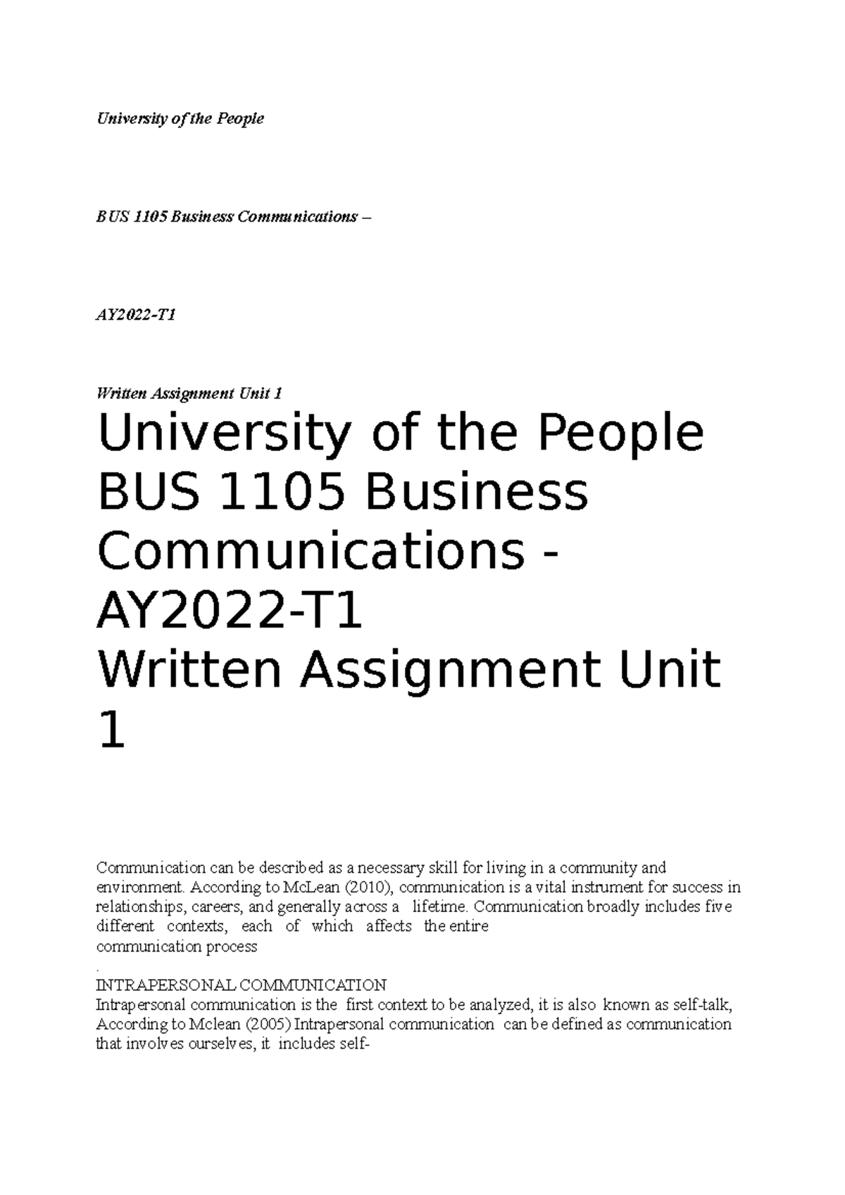 bus 1105 written assignment unit 2