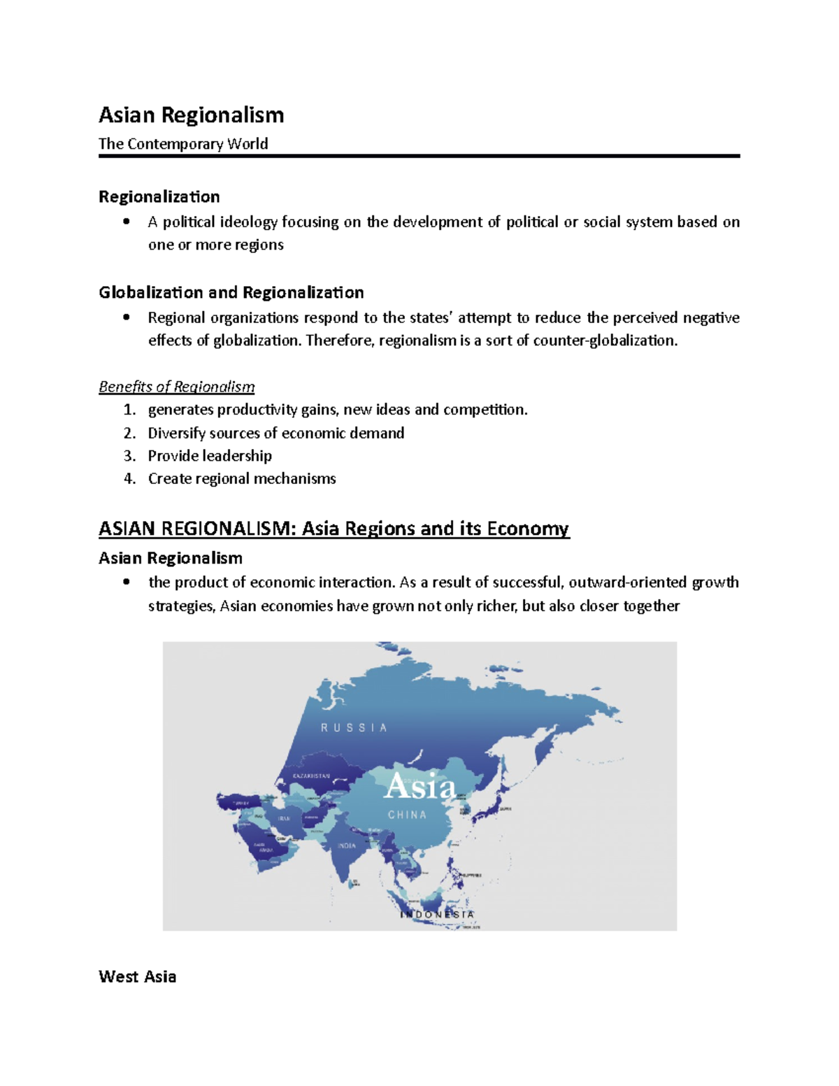 Asian Regionalism - Asian Regionalism The Contemporary World ...