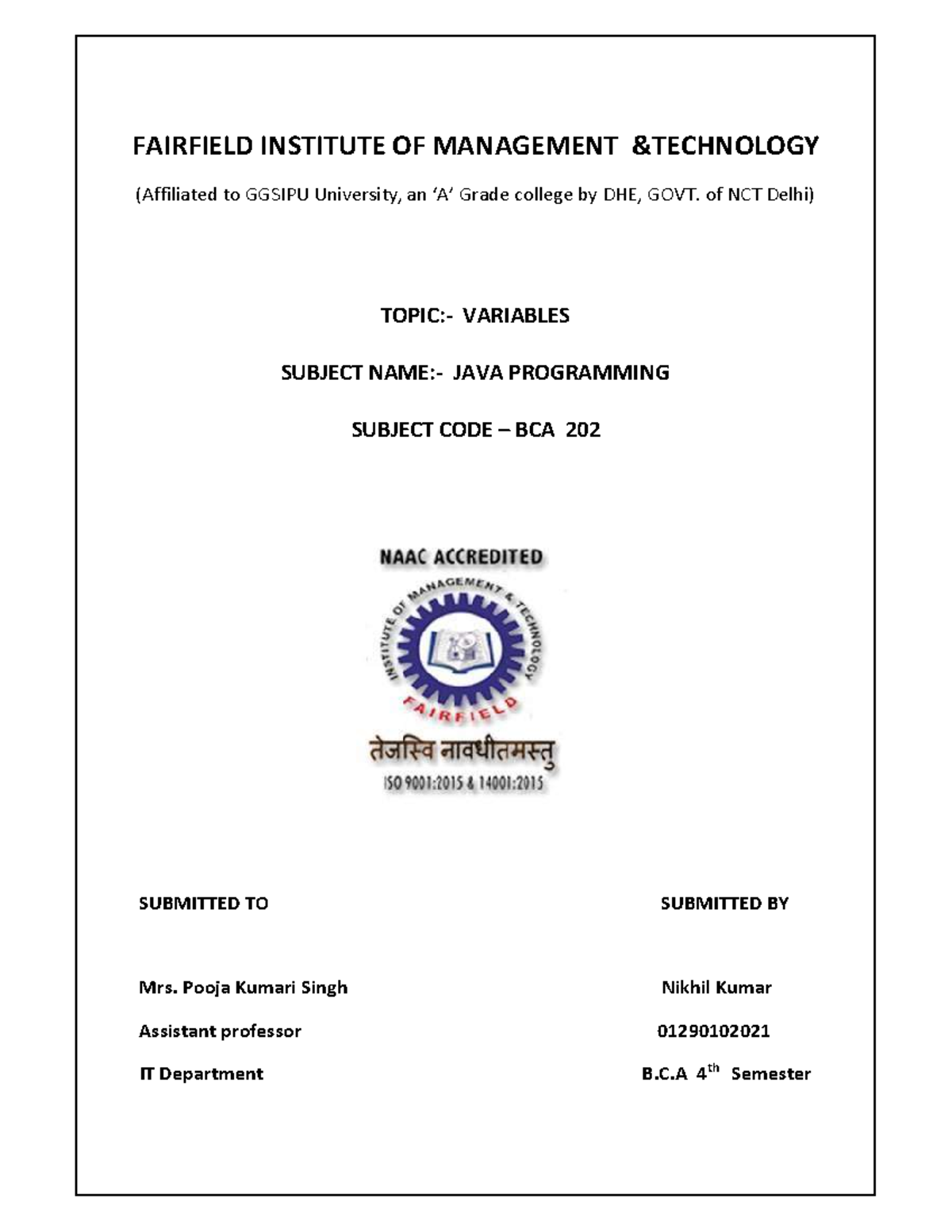Java-combined - Java Note Provided By The Proffeser - FAIRFIELD ...