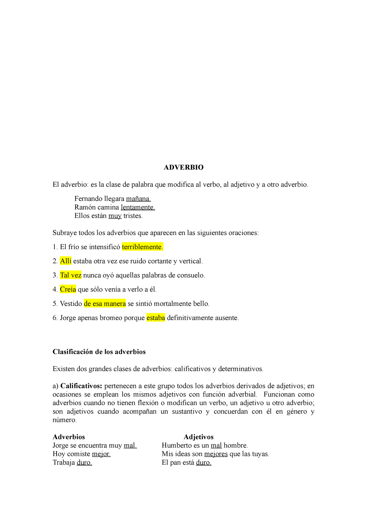 Adverbio, LAS Preposisicones, Conjunciones, Interjecciones. 6TA. Semana ...