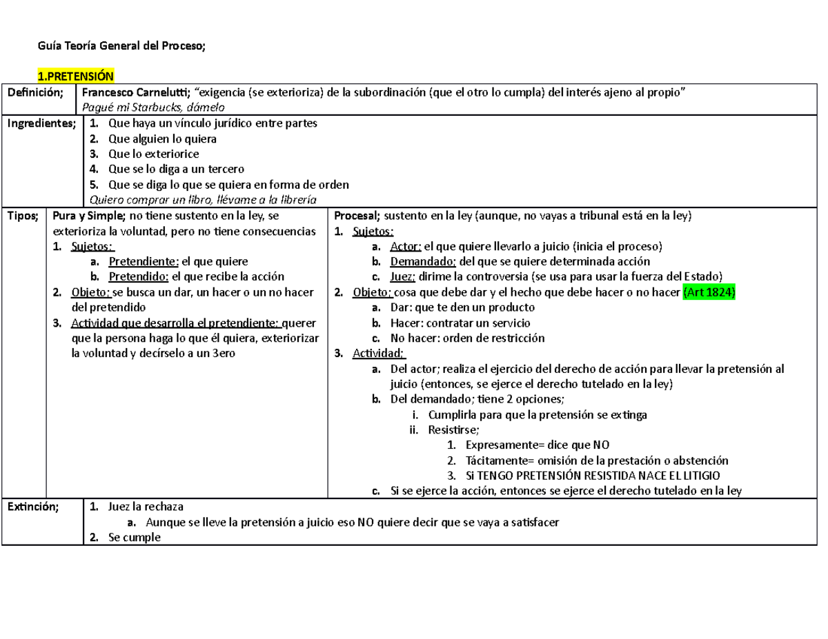 Guía Teoría General Del Proceso - Guía Teoría General Del Proceso; 1ÓN ...