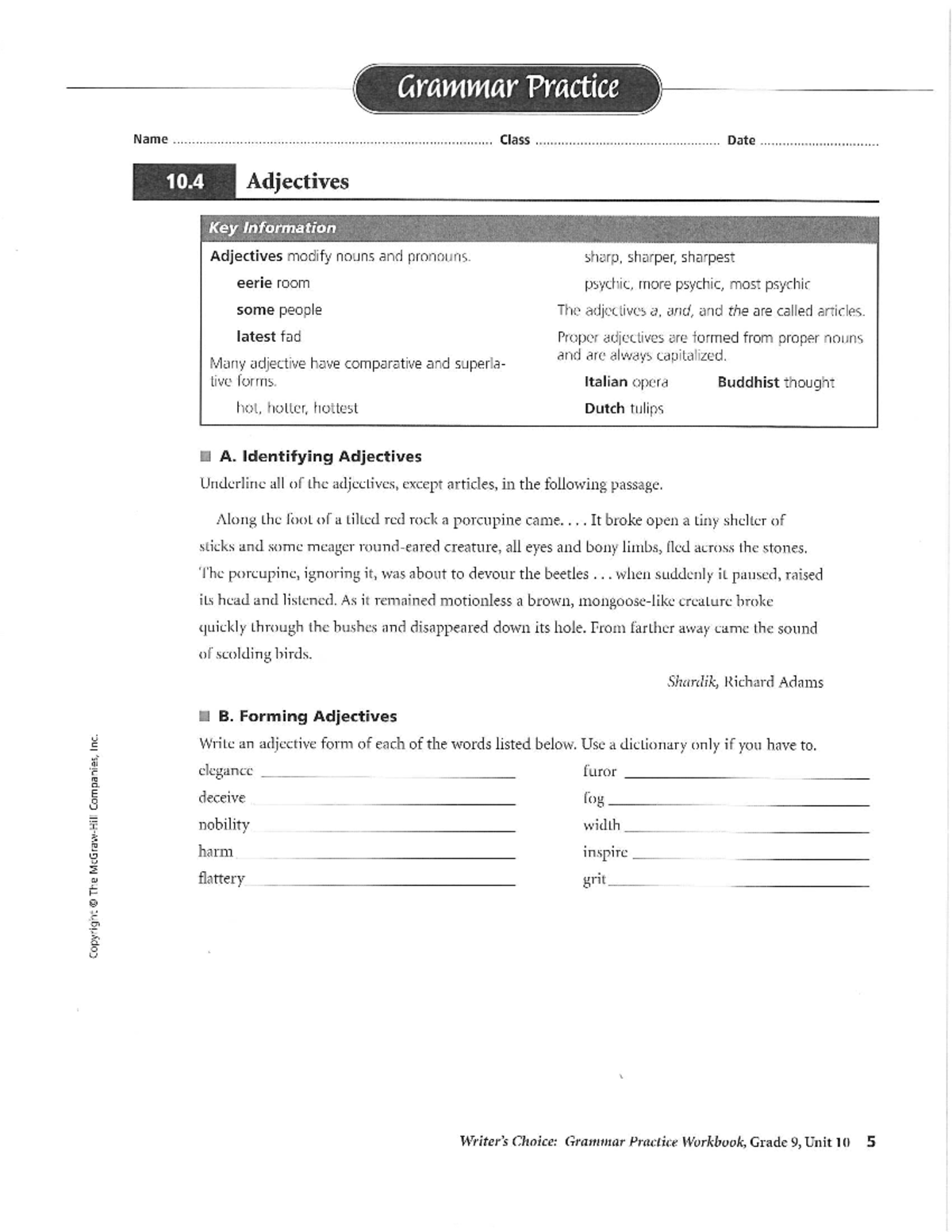 9th - grammar practice 3 6 - ENG 104 - Studocu