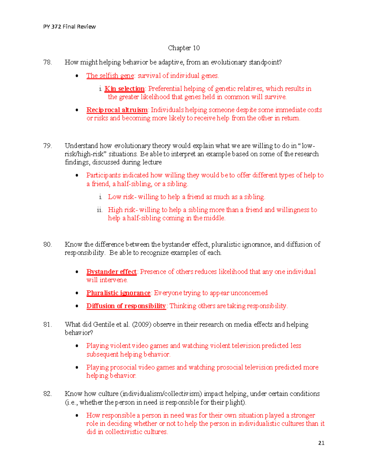 PY 372 Chapter 10-12 - Lecture notes 10-12 - Chapter 10 How might ...