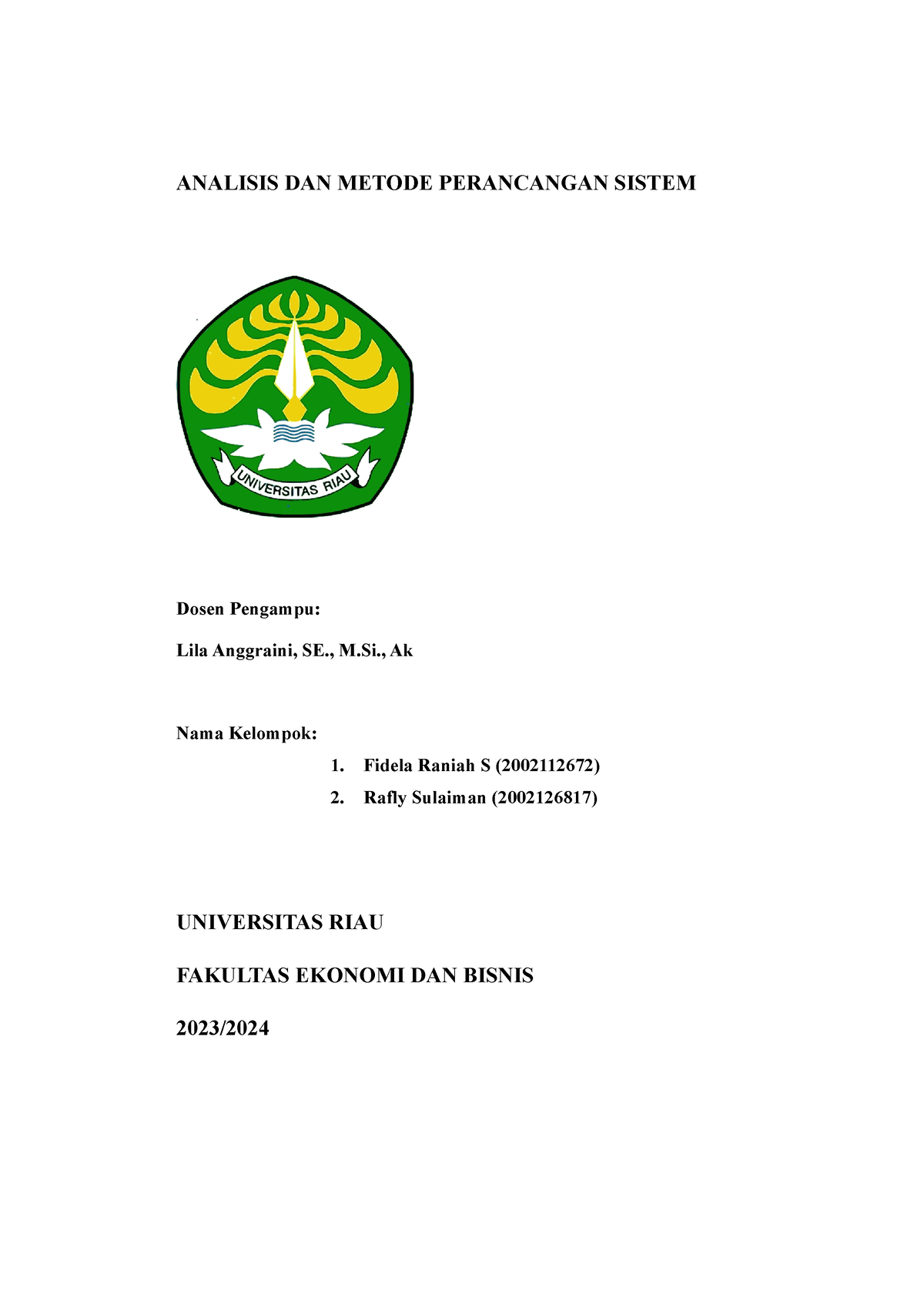 BAB 1 Analisis Dan Metode Perancangan Sistem - ANALISIS DAN METODE ...