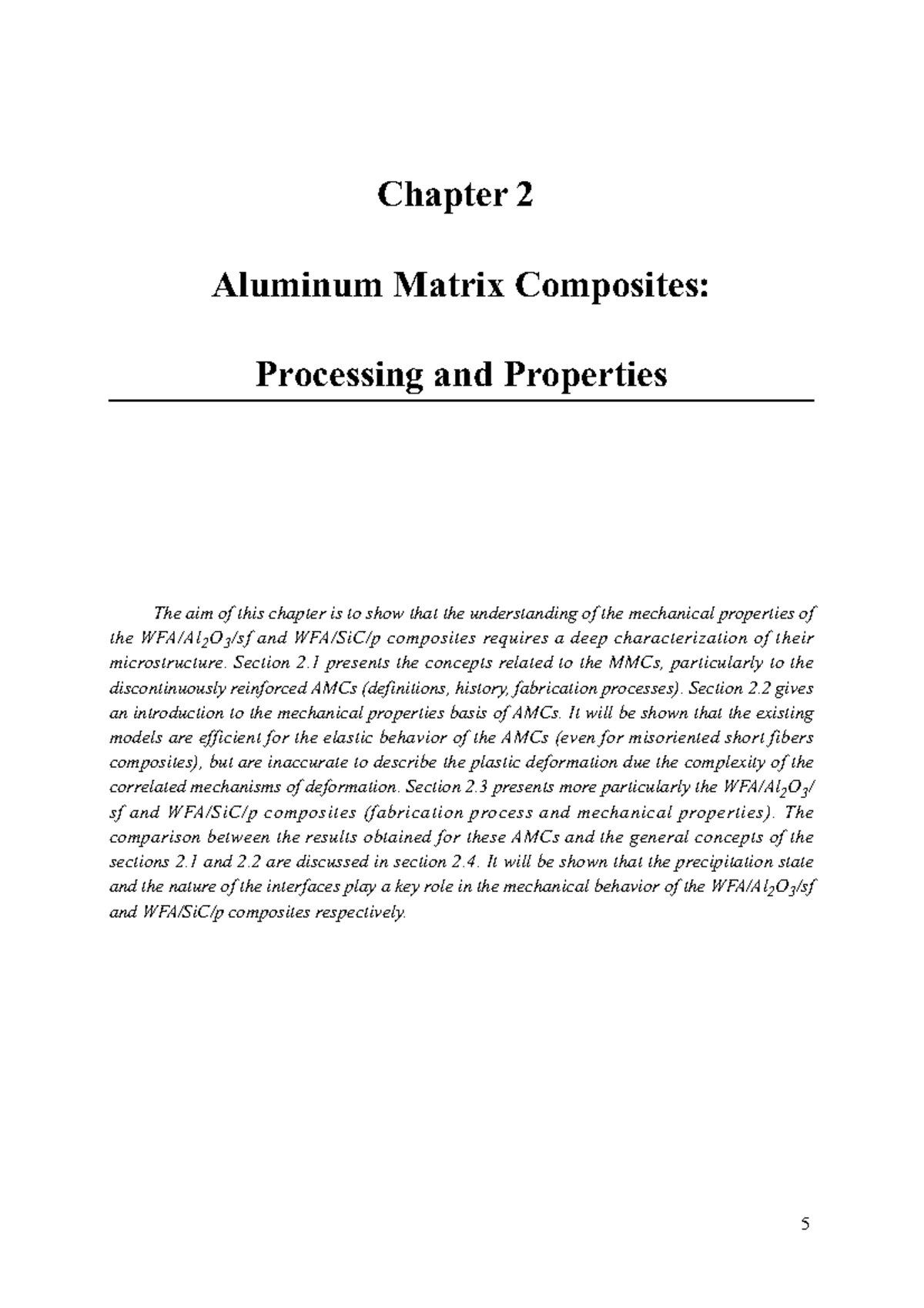 Al matrix composite a short chapter 2 - Chapter 2 Aluminum Matrix ...