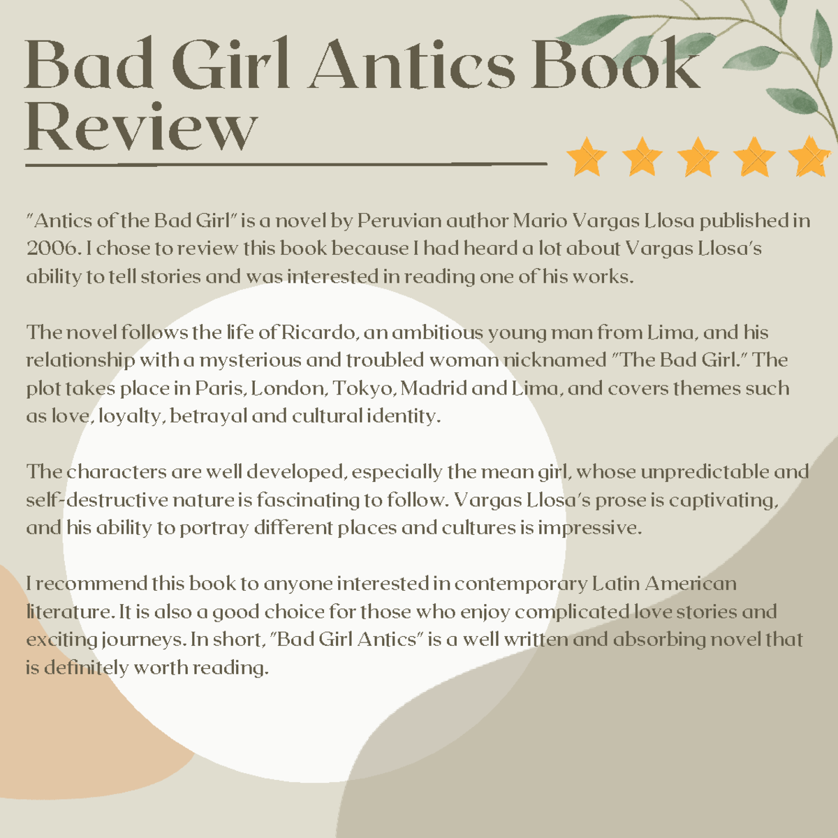 Bad Girl Antics Book Review - Bad Girl Antics Book Review "Antics of ...
