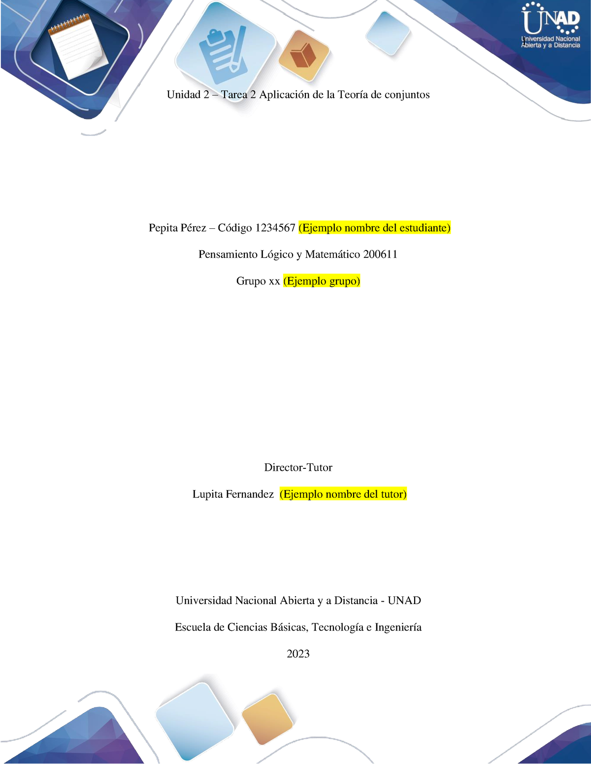 Anexo 6 - Plantilla Tarea 2 - Unidad 2 – Tarea 2 Aplicación De La ...