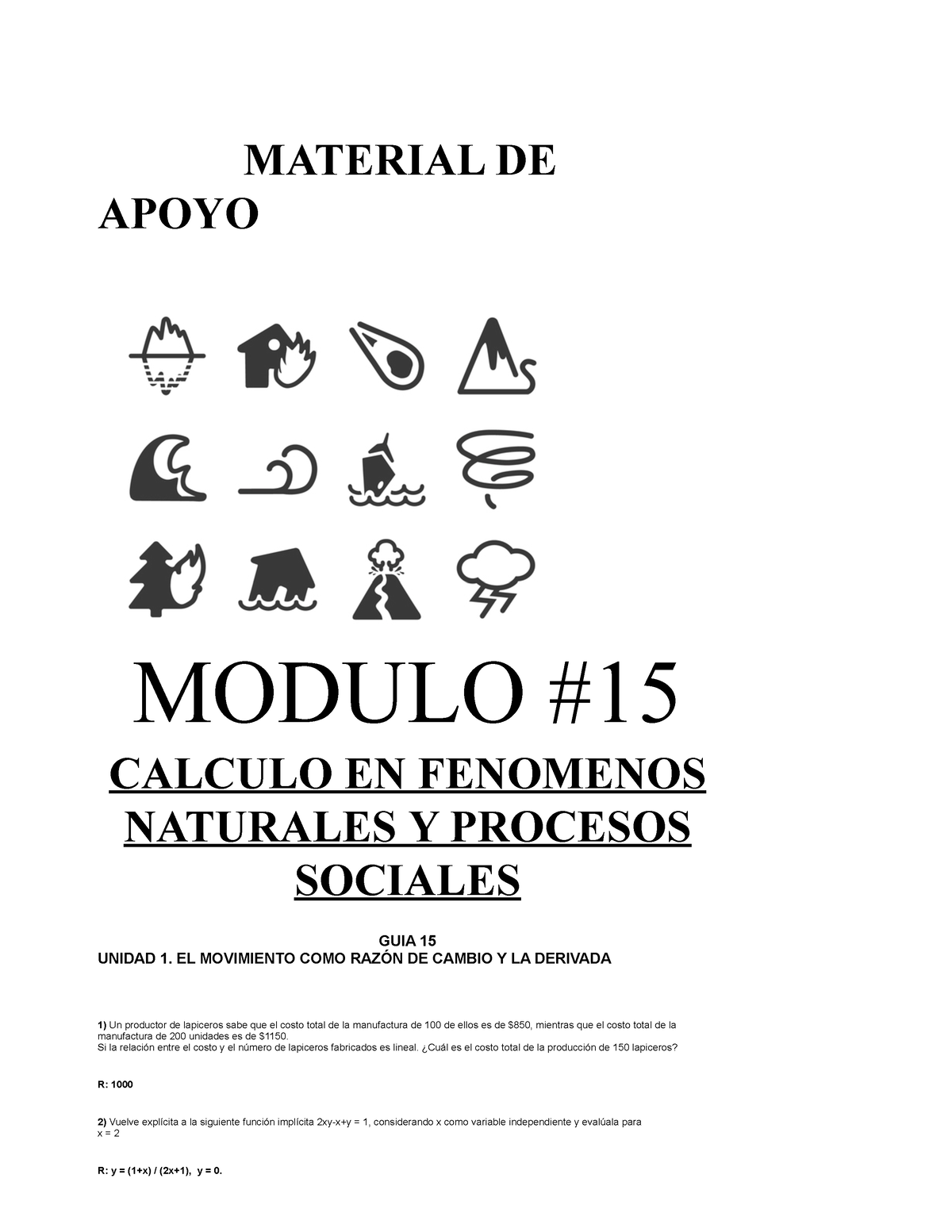 GUIA Modulo 15 - Módulo 15 - MATERIAL DE APOYO MODULO CALCULO EN ...