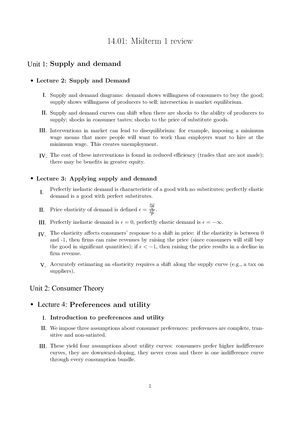 14.01 Principles Of Microeconomics - Practice Problems 9 With Solutions ...