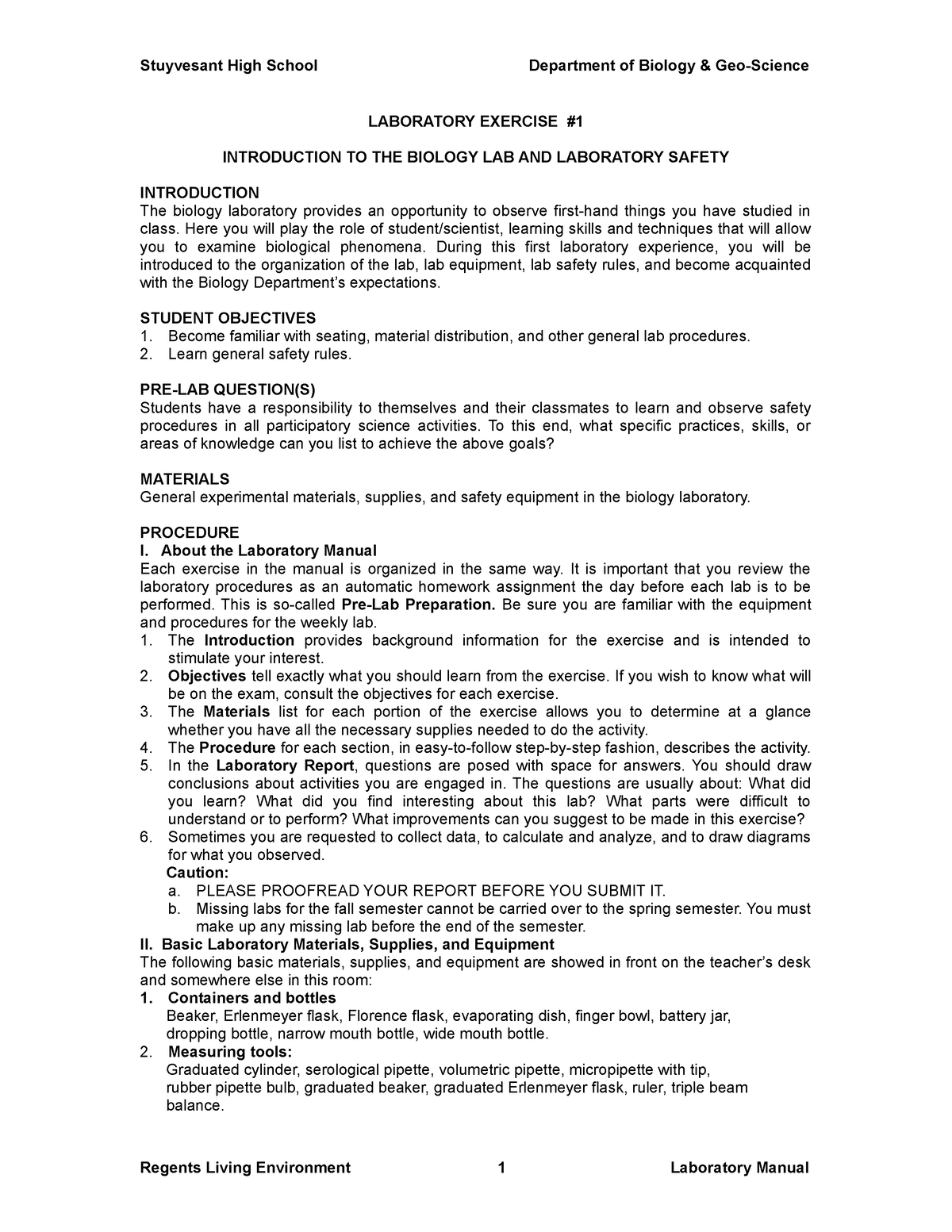 Lab 1 Introduction To The Biology Laboratory Safety Stuyvesant High   Thumb 1200 1553 