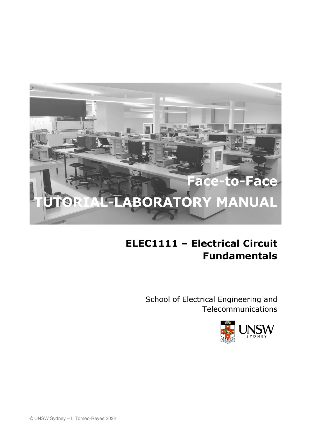 ELEC1111 Tutorial-Lab Manual F2F - © UNSW Sydney ‒ I. Tomeo-Reyes 2022 ...