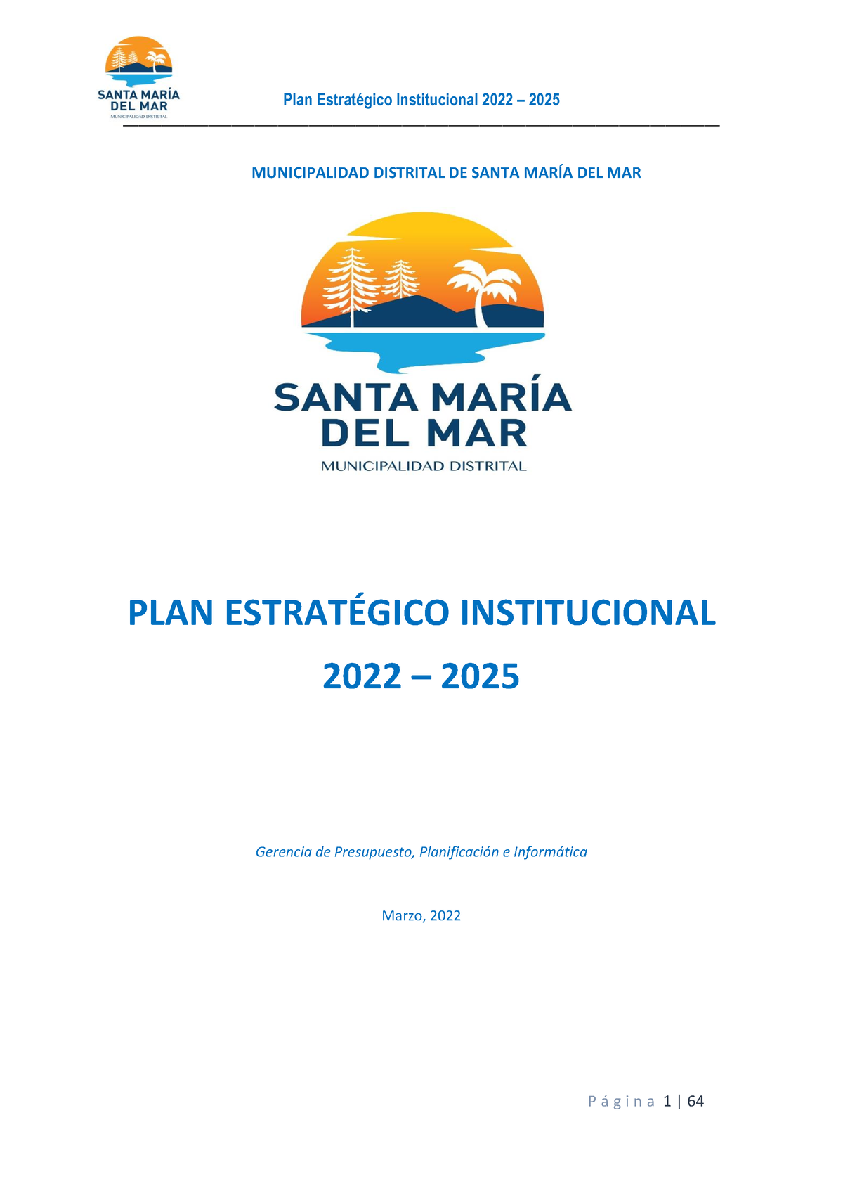 PEI 2022 2025 MD DE Santa Maria DEL MAR. Final Studocu