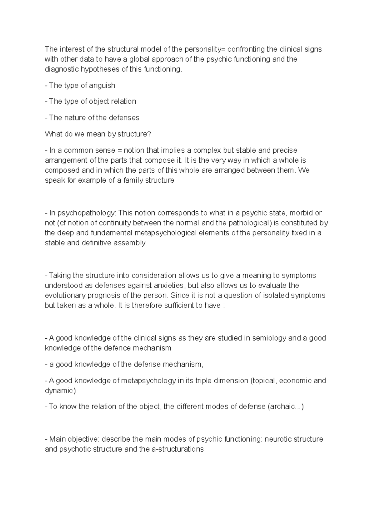 The Interest Of The Structural Model Of The Personality The Type Of
