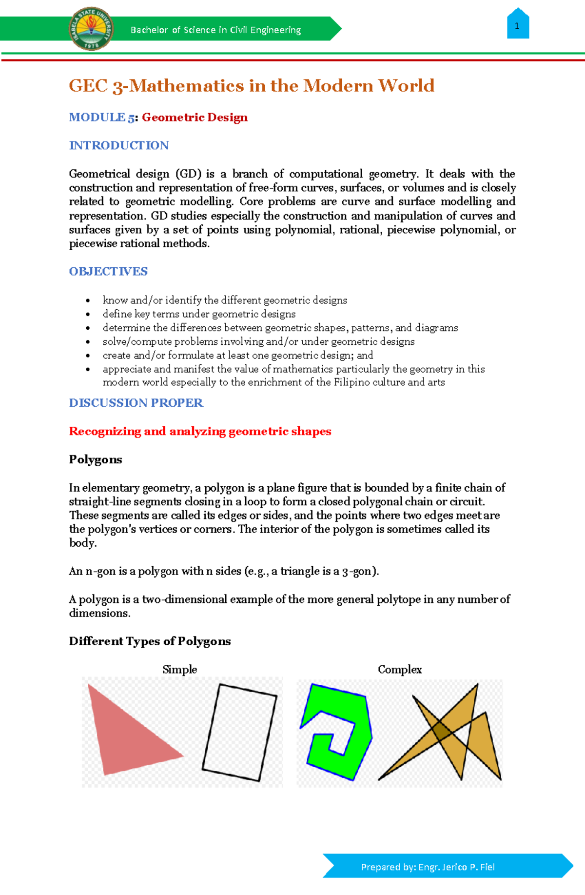 Module 5 GEC 3 - Bachelor of Science in Civil Engineering GEC 3 ...