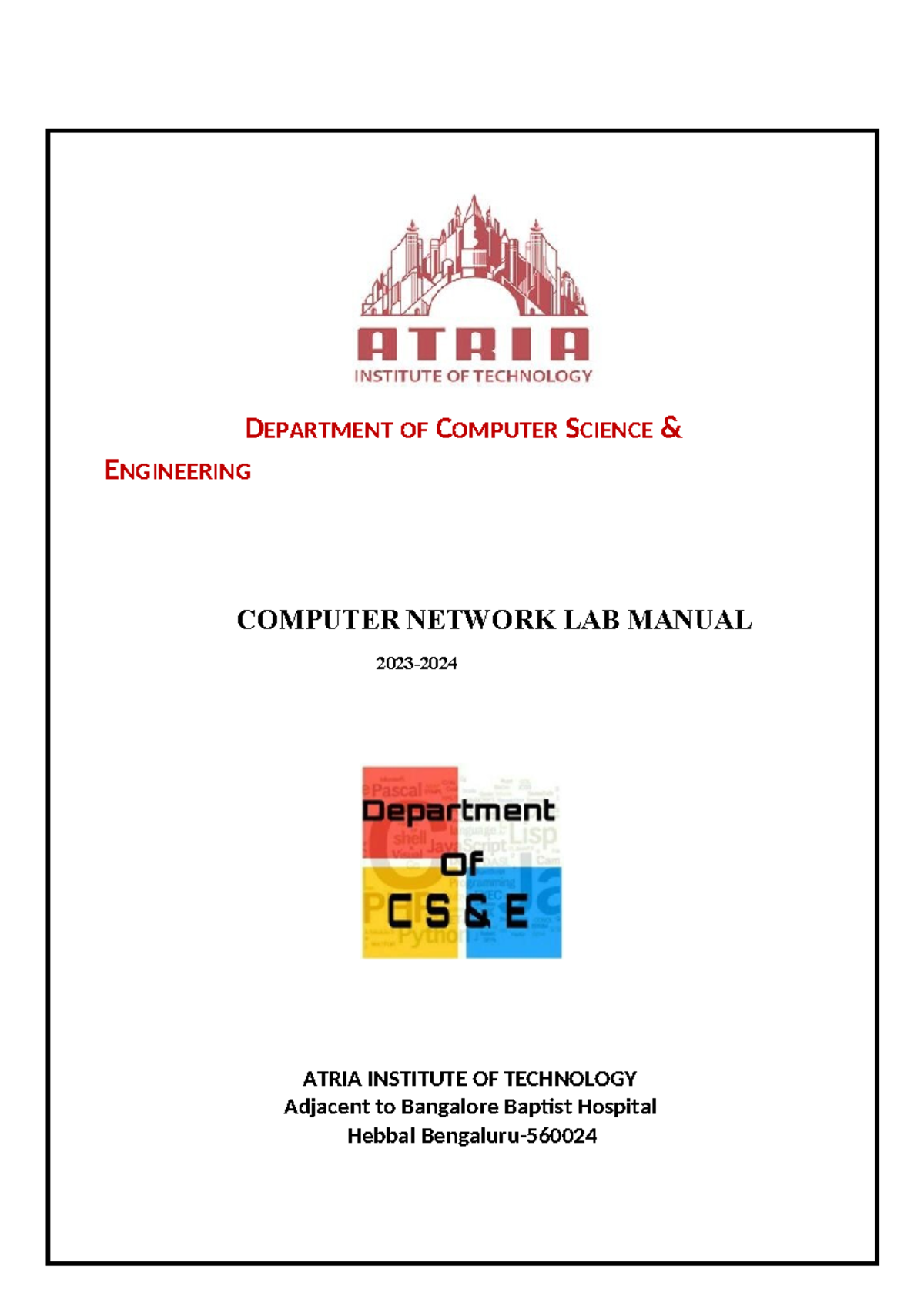 CN lab manual DEPARTMENT OF COMPUTER SCIENCE & ENGINEERING COMPUTER