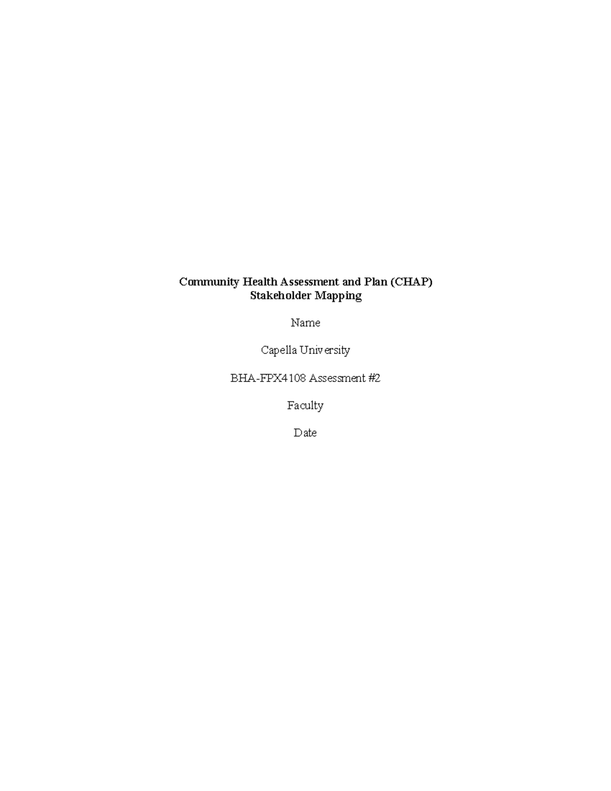 CHAP stakeholder-mapping-assignment - Community Health Assessment and ...