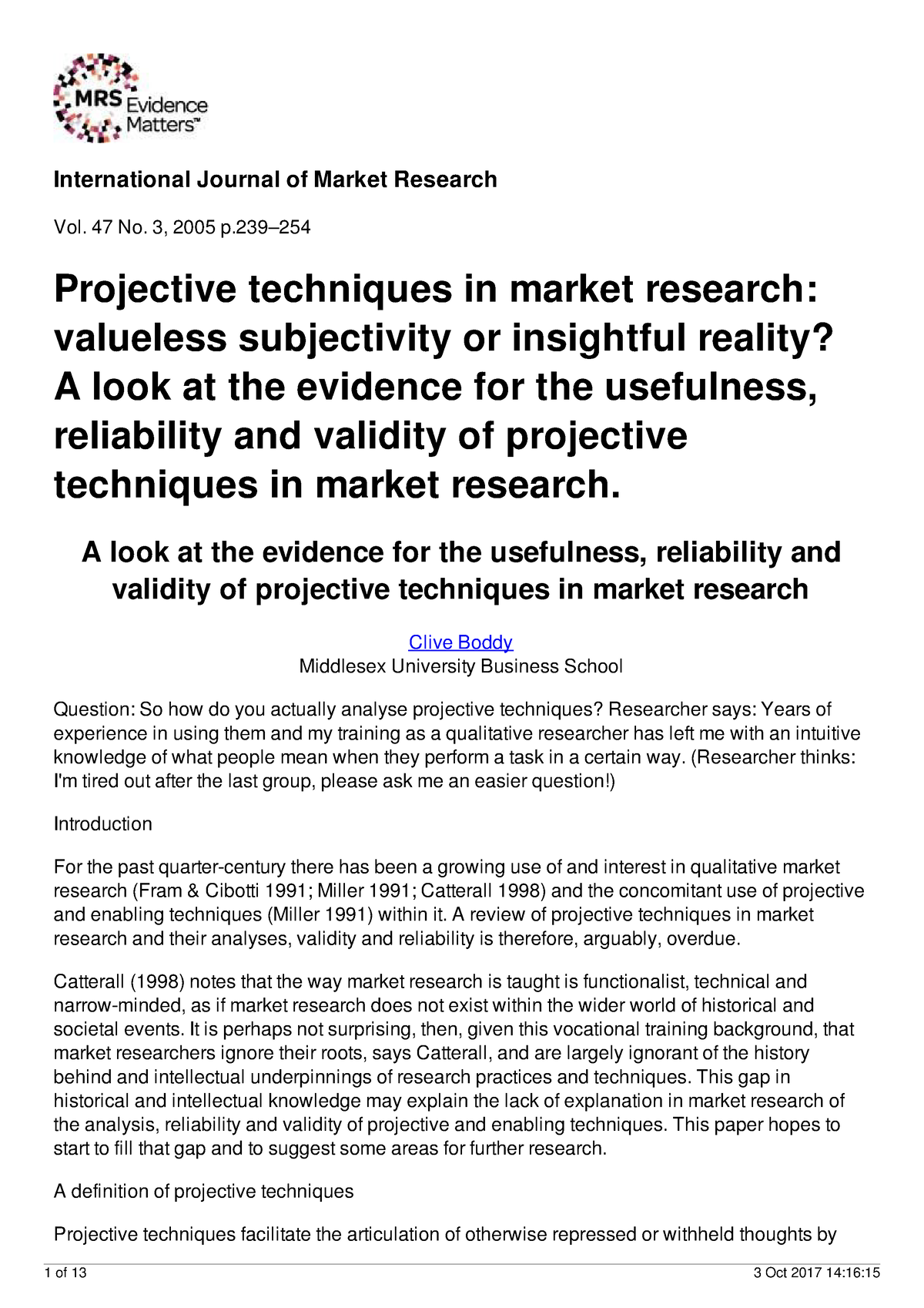 projective-techniques-in-market-research-international-journal-of