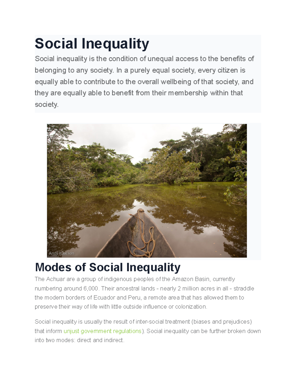 social inequality essay definition