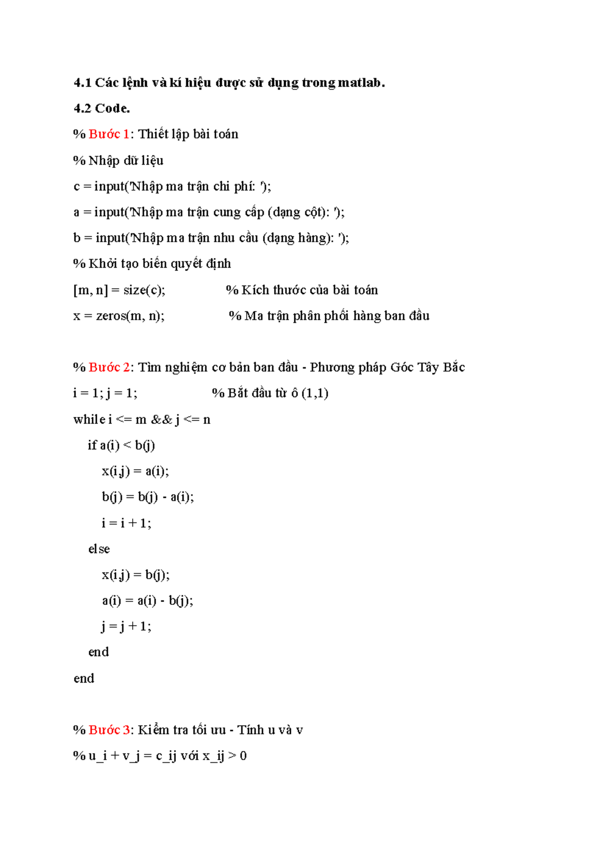 Code chính thức - code pp đon hình - 4 Các lệnh và kí hiệu được sử dụng ...