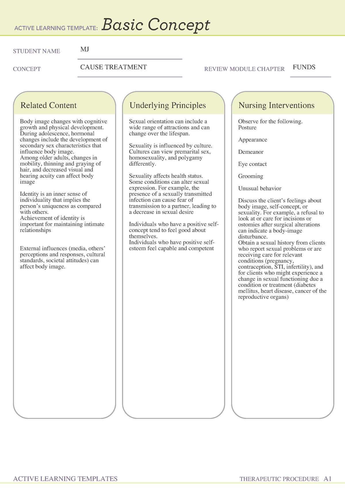 Basic Concept form-6 - focus review fund - STUDENT NAME MJ CONCEPT ...