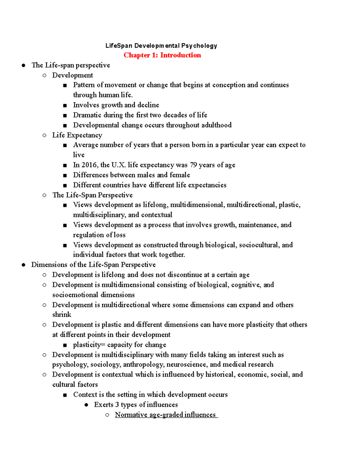 Life Span Developmental Psychology - LifeSpan Developmental Psychology ...