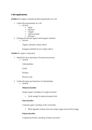 Preliminary Biology - Module 3 Notes - STUDENT STUDY GUIDE MODULE 3 ...