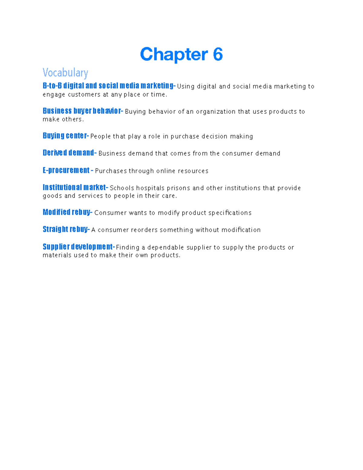 Chapter 6 Notes - Vocabulary And Other Important Information. - Chapter ...