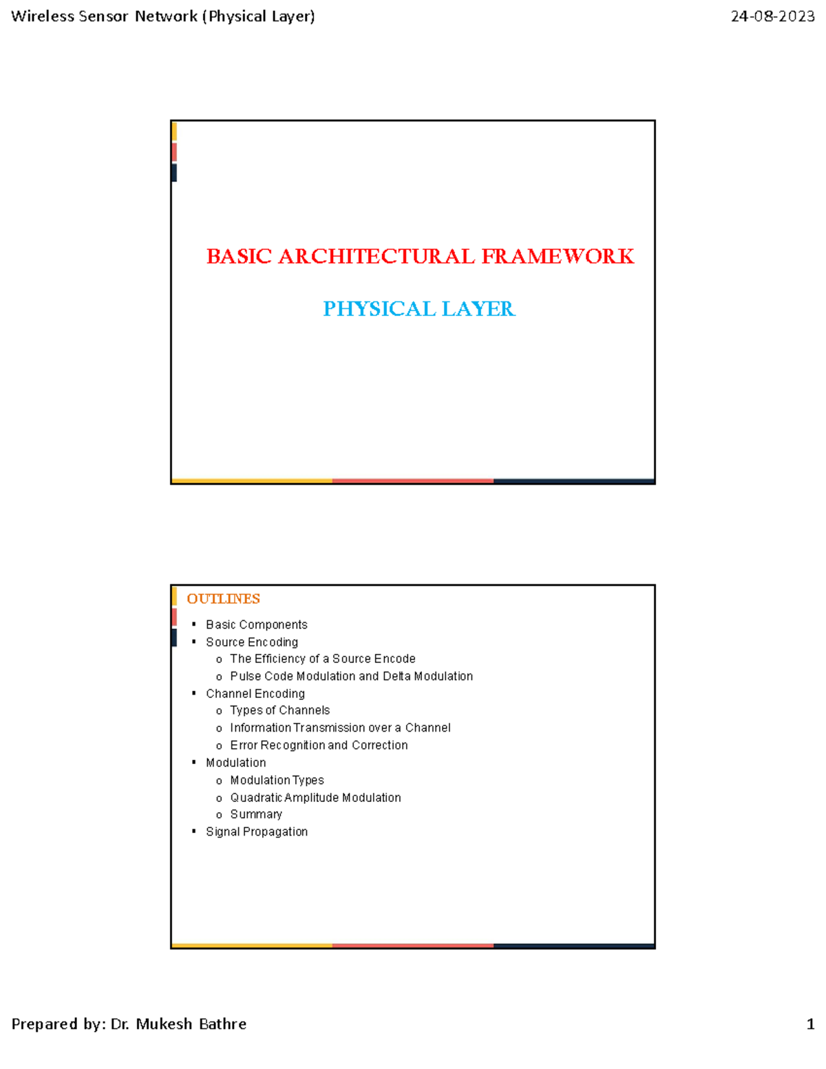 2551Module 2 (Physical Layer) 6th Semester Computer Science And ...