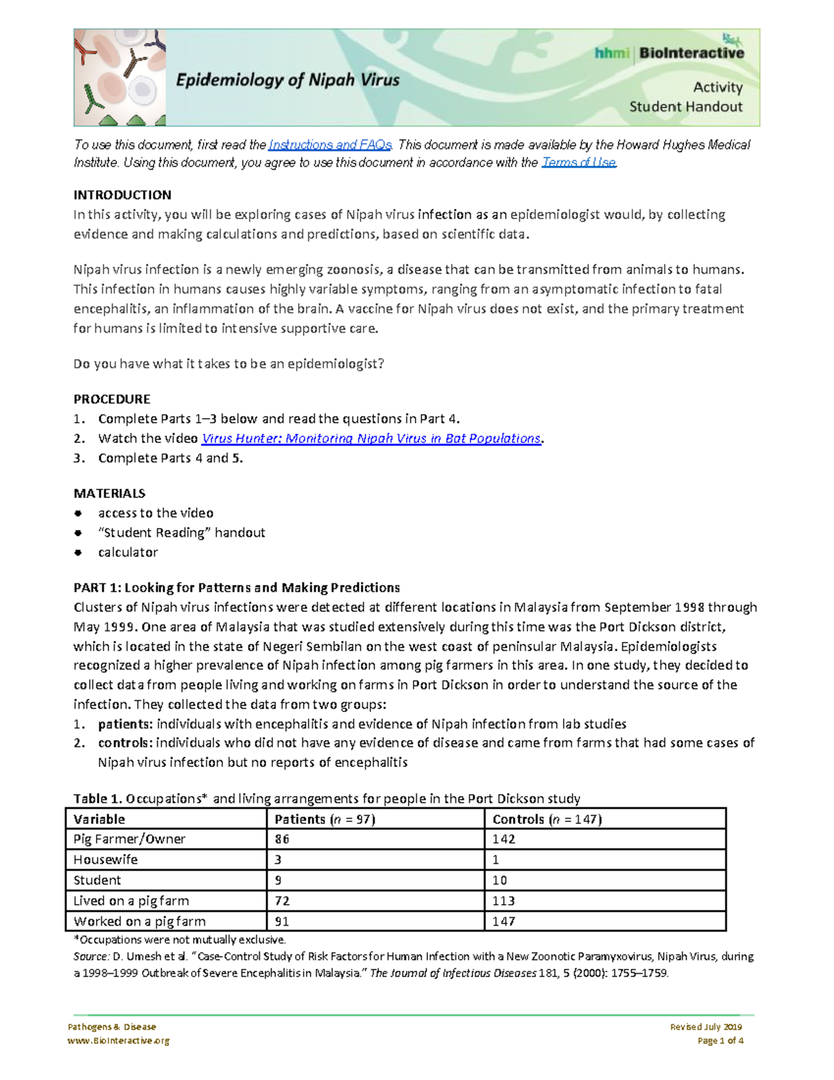 Student Handout Nipah Virus Bio 438 Medical Microbiology Shsu Studocu