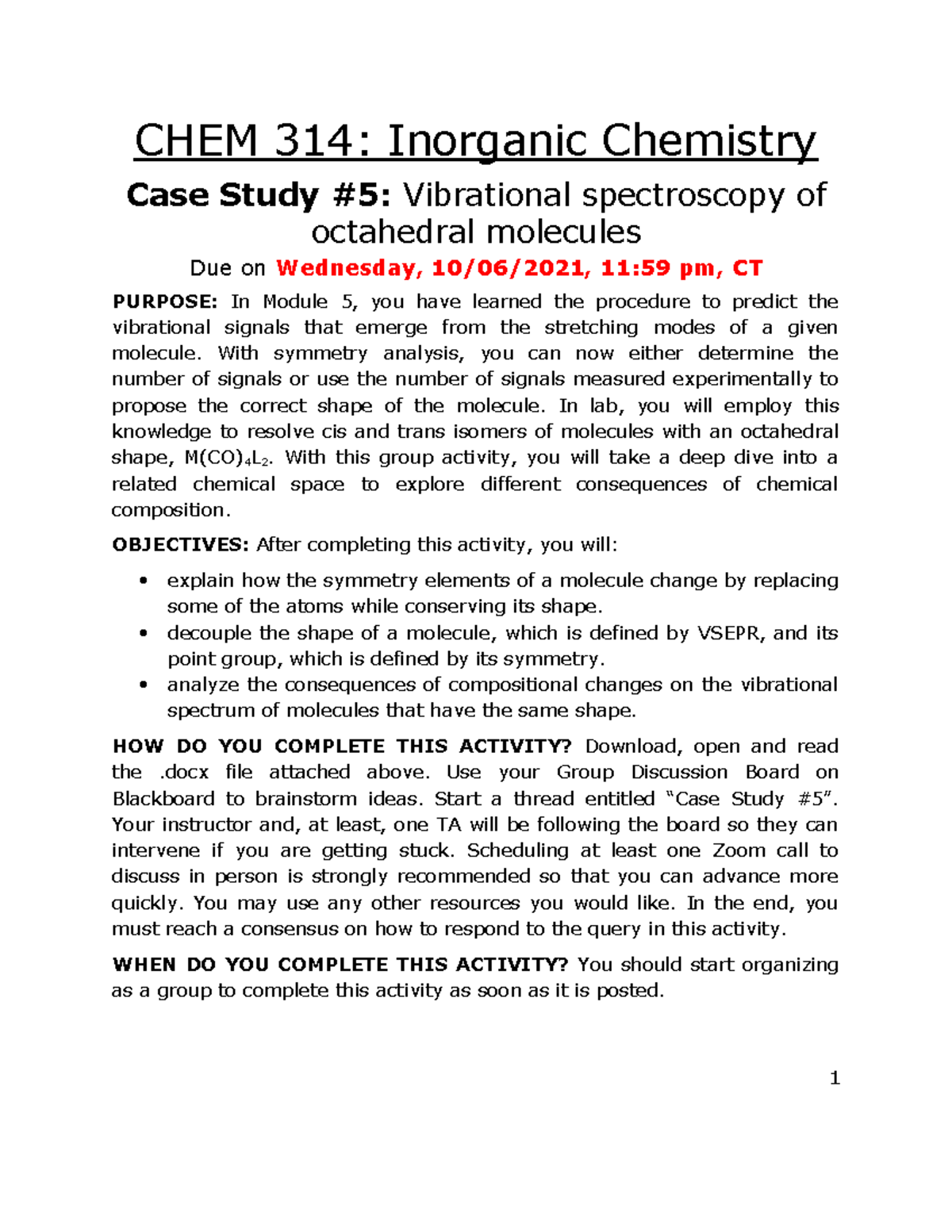 case study on inorganic chemistry