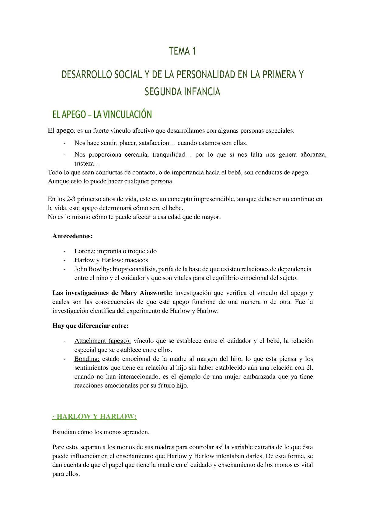 Desarrollo Ii Tema 1 Tema 1 Desarrollo Social Y De La Personalidad En La Primera Y Segunda 0759