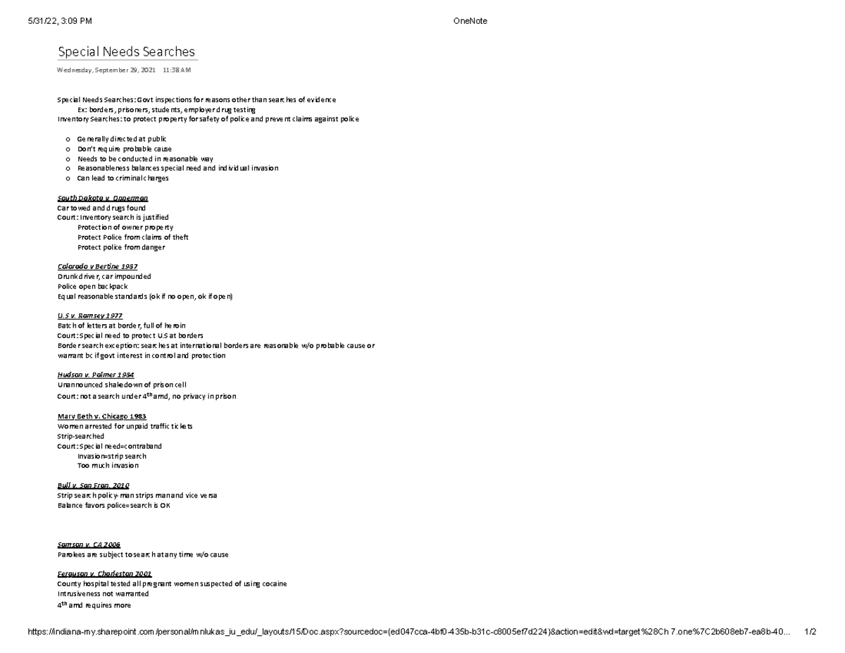 Special Needs Searches 5/31/22, 309 PM OneNote Studocu