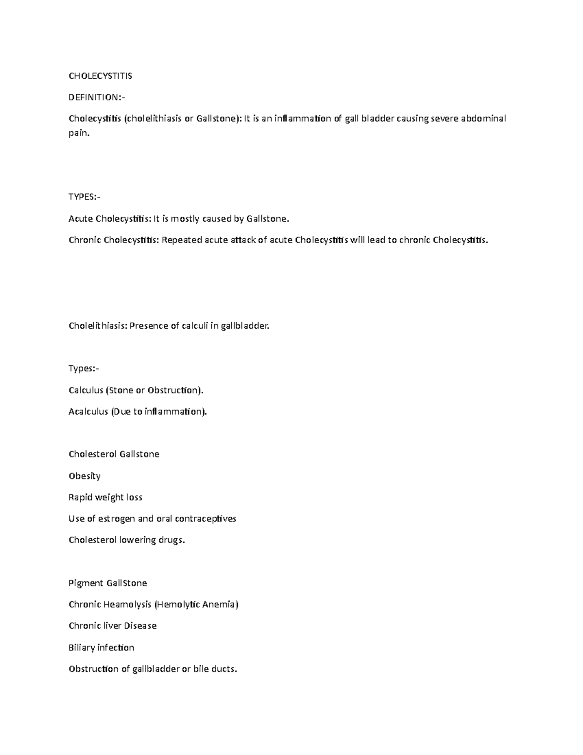 Cholecystitis - CHOLECYSTITIS DEFINITION:- Cholecystitis ...