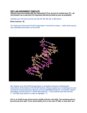 Lab 1A 2A DNA - Lab 1A 2A - ‘Ideal’ from NanoDrop handbook Drawn ...