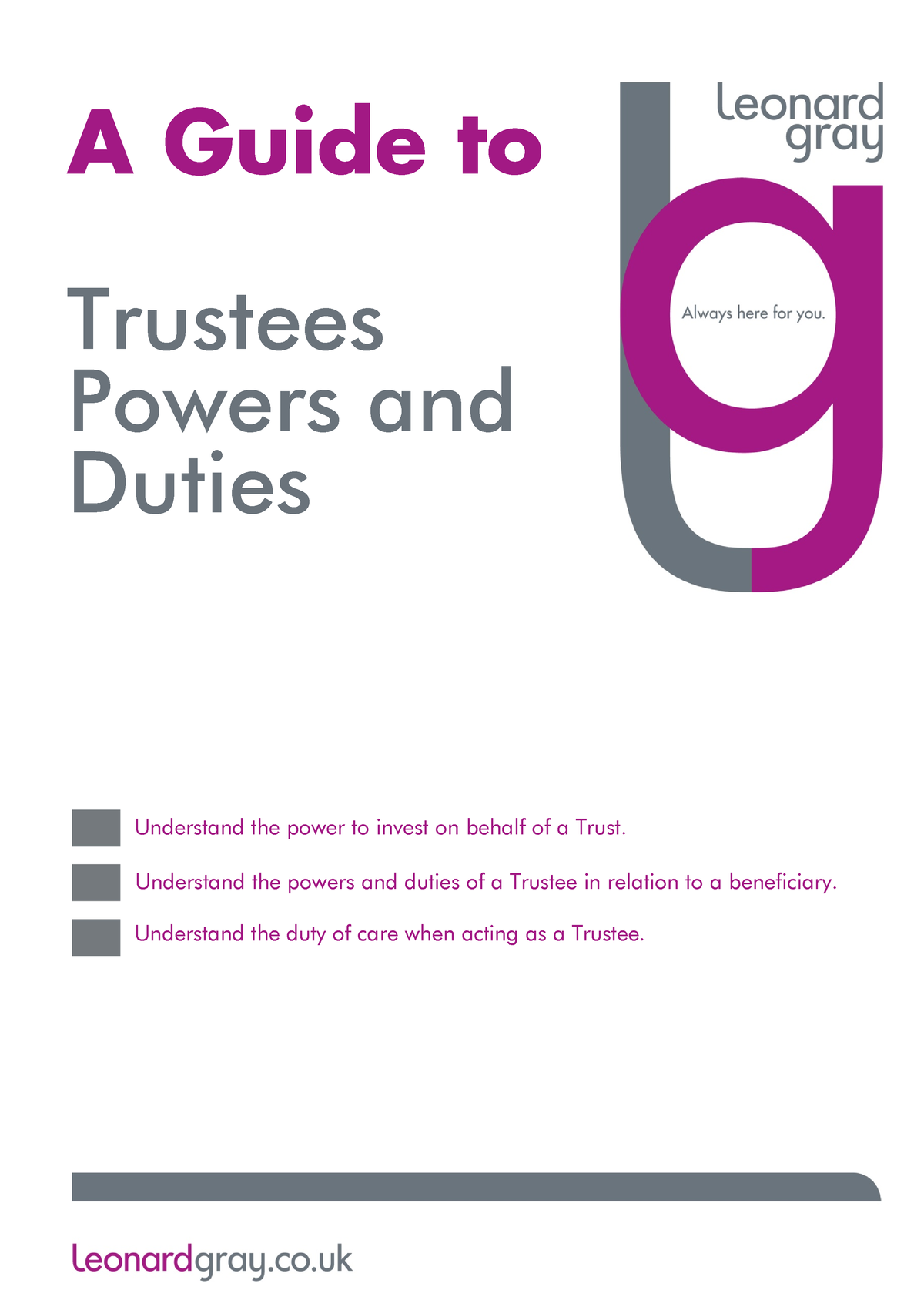 Guide To Trustees Powers And Duties - A Guide To Trustees Powers And ...