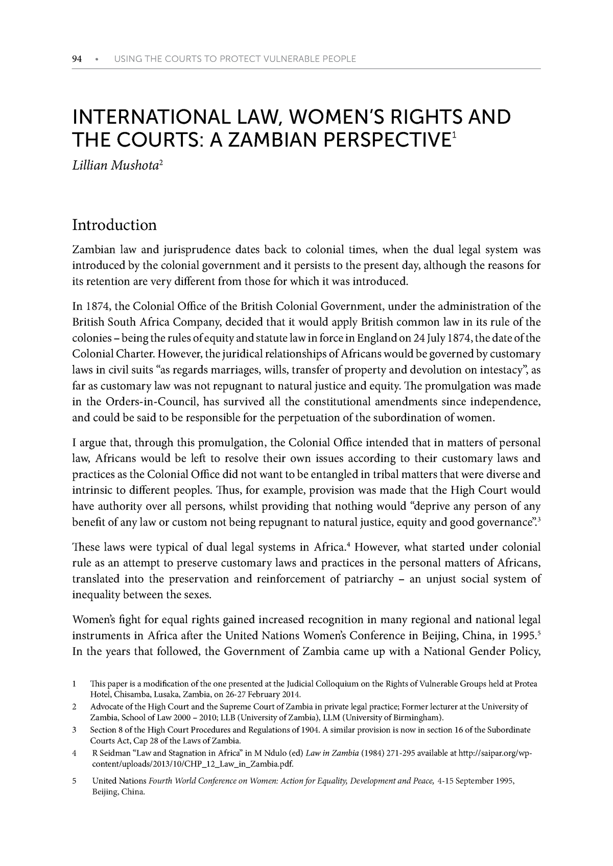 legal research topics in zambia