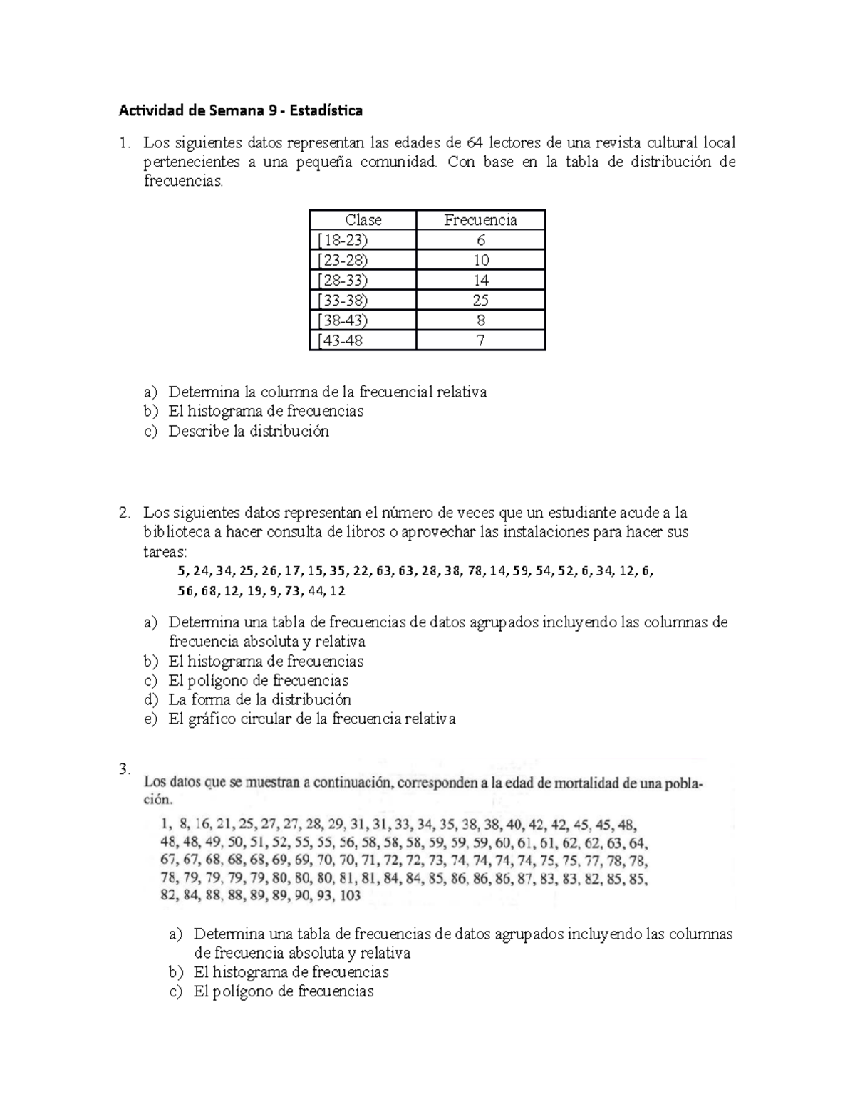 Actividadde Semana 9 Estadistica 8 Actividad De Semana 9