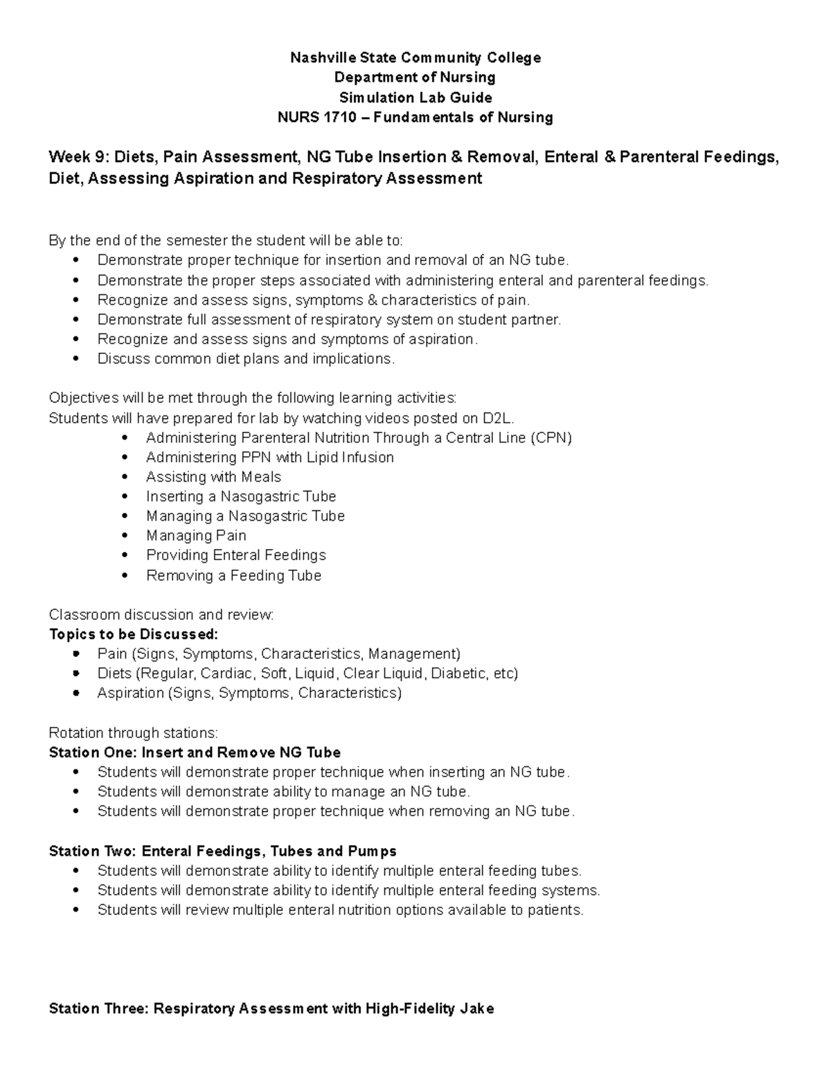 Fundamentals Lab Guide Week 9 Fall Master - Nashville State Community ...