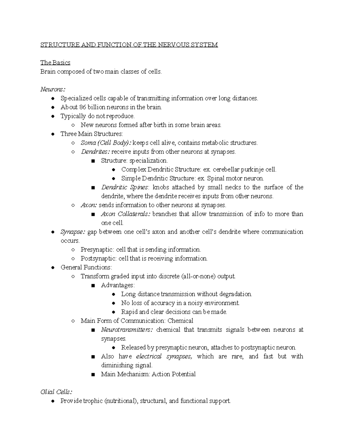 2. Structure and Function of the Nervous System - STRUCTURE AND ...